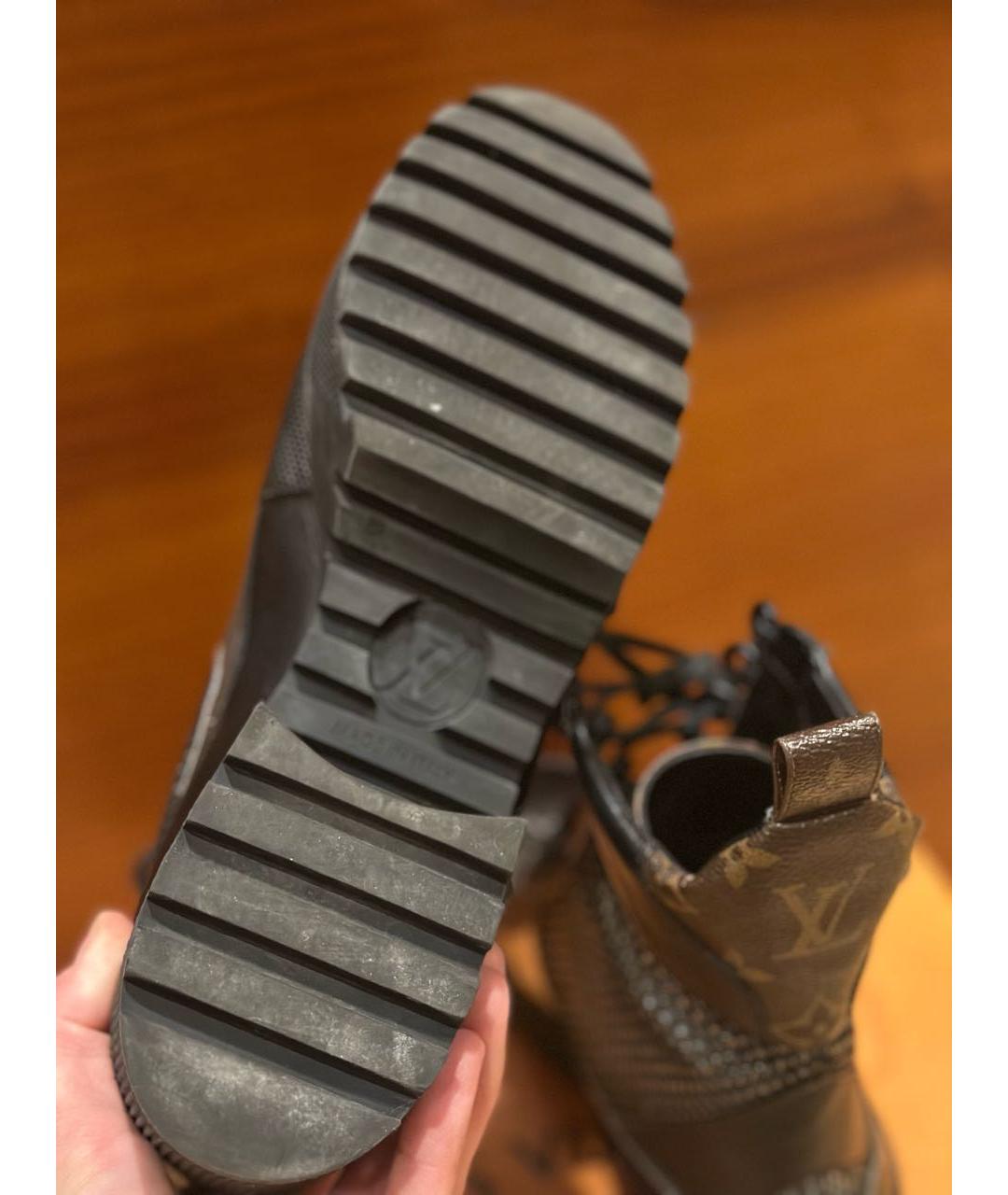 LOUIS VUITTON Серебряные кожаные ботинки, фото 6