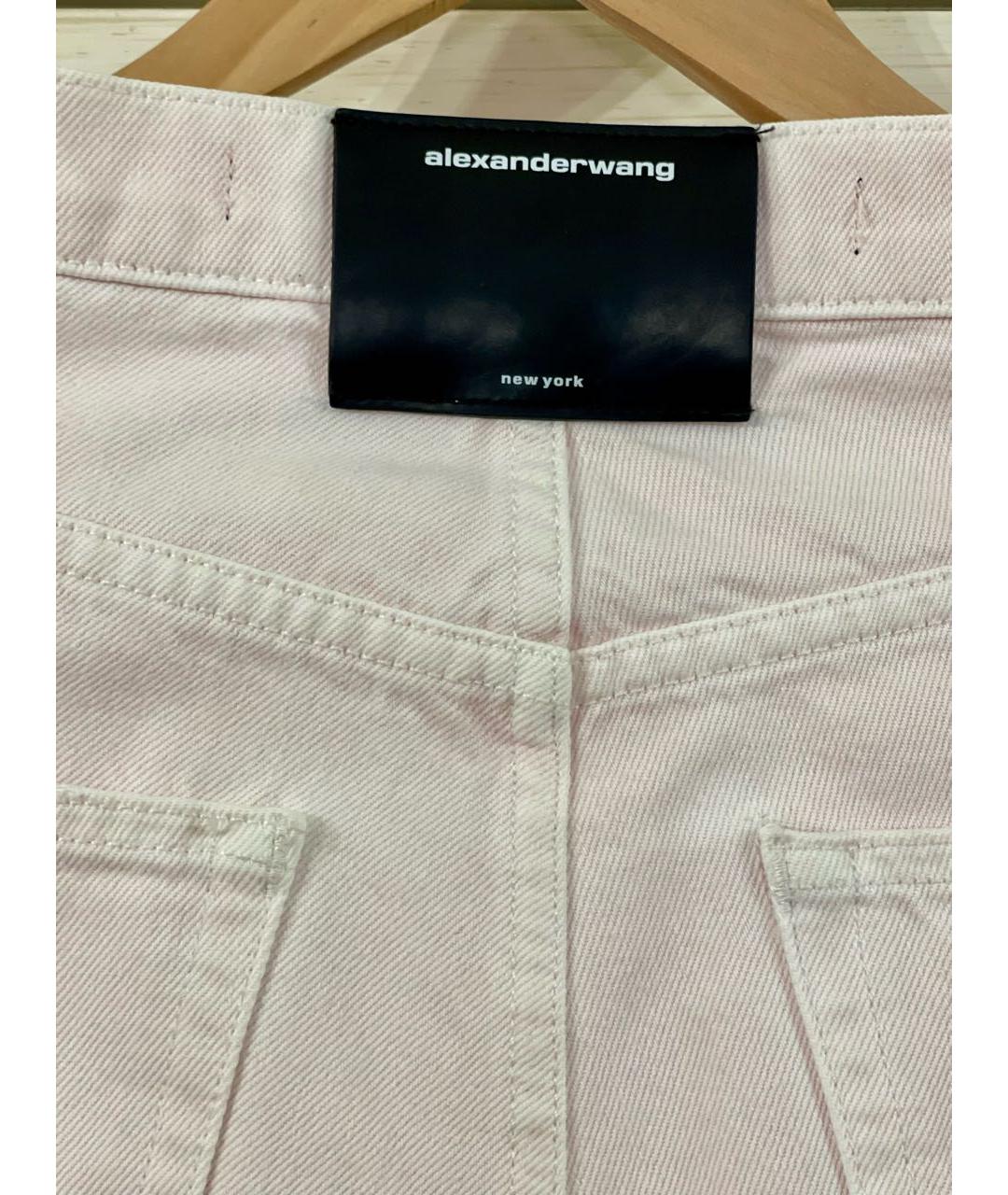 ALEXANDER WANG Розовые хлопковые джинсы слим, фото 6