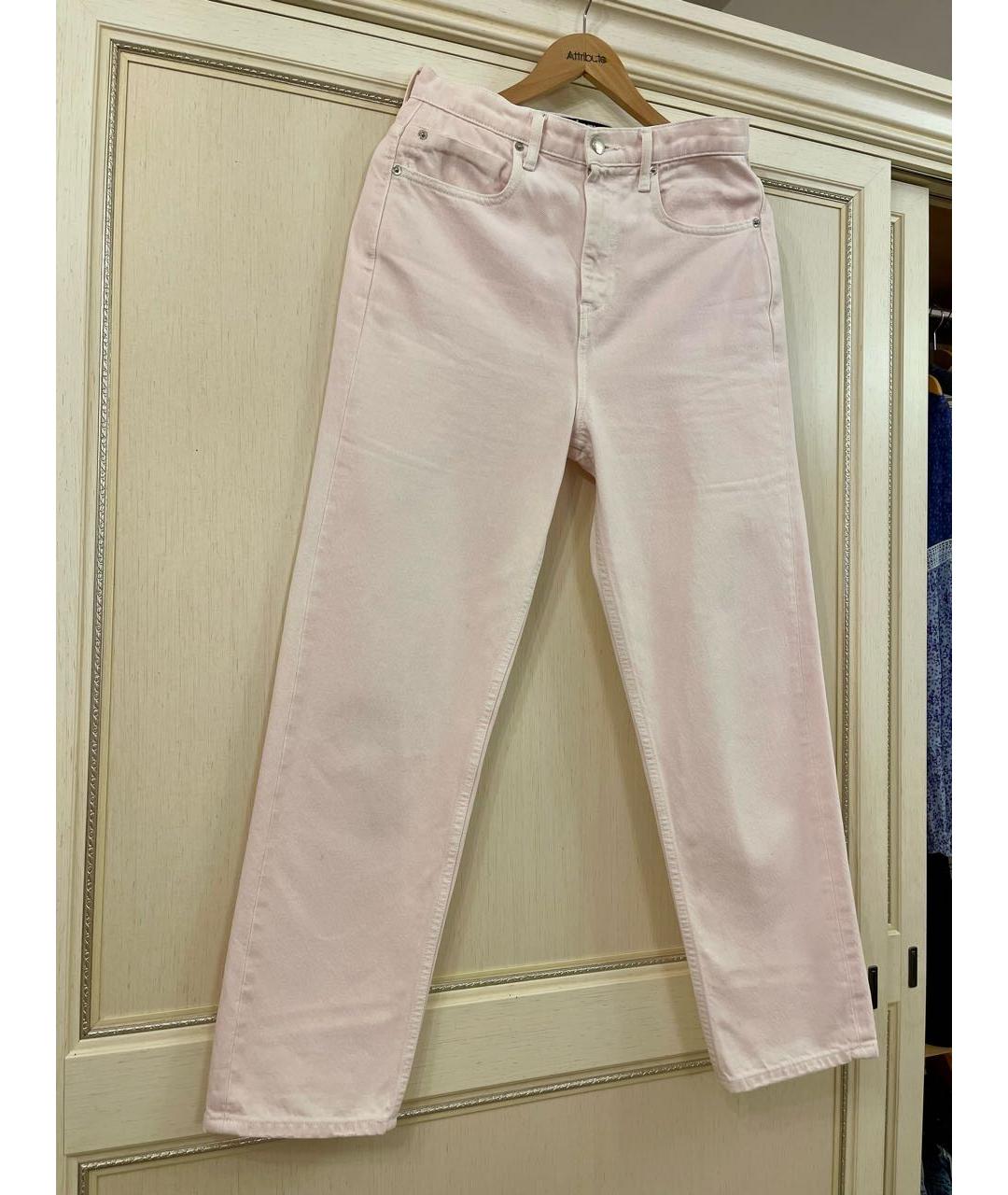 ALEXANDER WANG Розовые хлопковые джинсы слим, фото 2