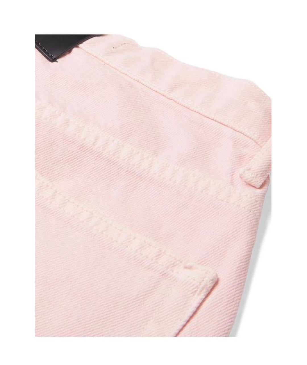 ALEXANDER WANG Розовые хлопковые джинсы слим, фото 4