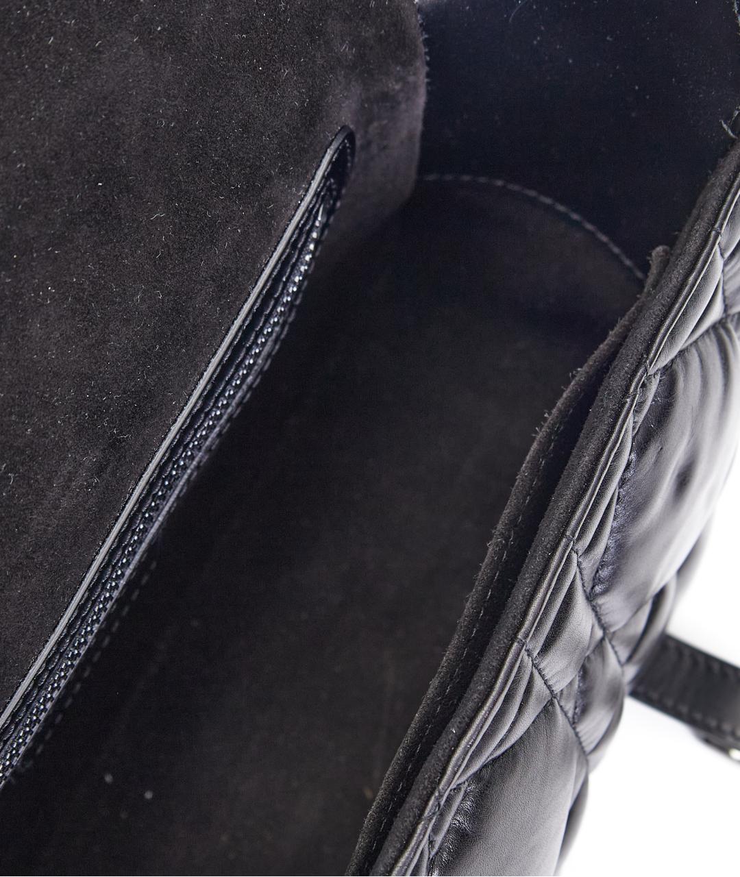 CHRISTIAN DIOR Черная кожаная сумка через плечо, фото 5