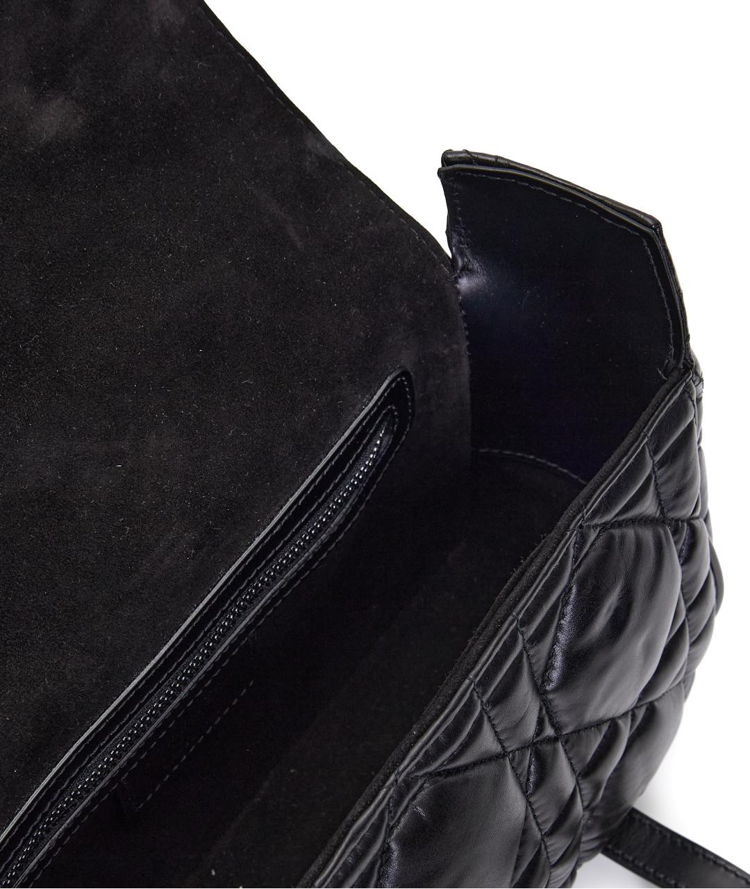 CHRISTIAN DIOR Черная кожаная сумка через плечо, фото 4