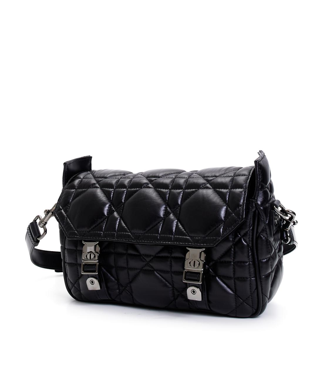 CHRISTIAN DIOR Черная кожаная сумка через плечо, фото 2