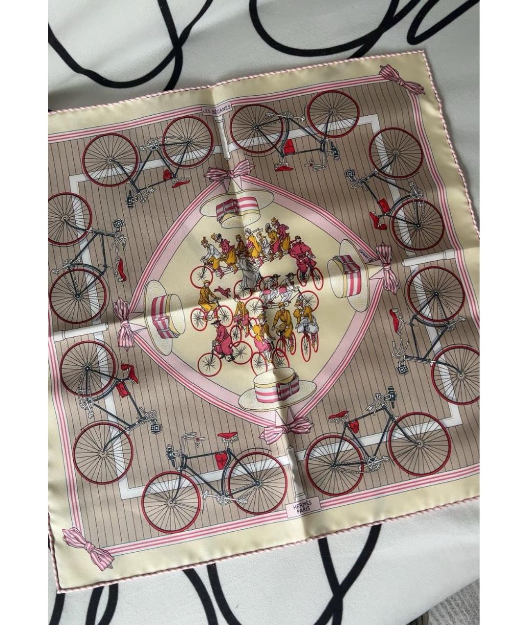 HERMES Мульти шелковый платок, фото 4
