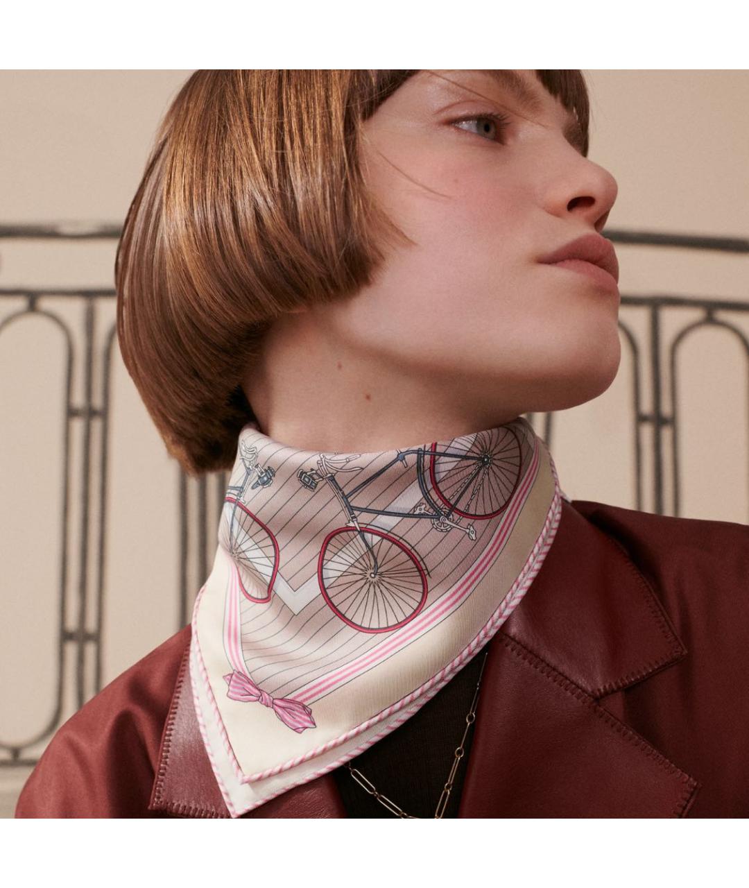 HERMES Мульти шелковый платок, фото 2