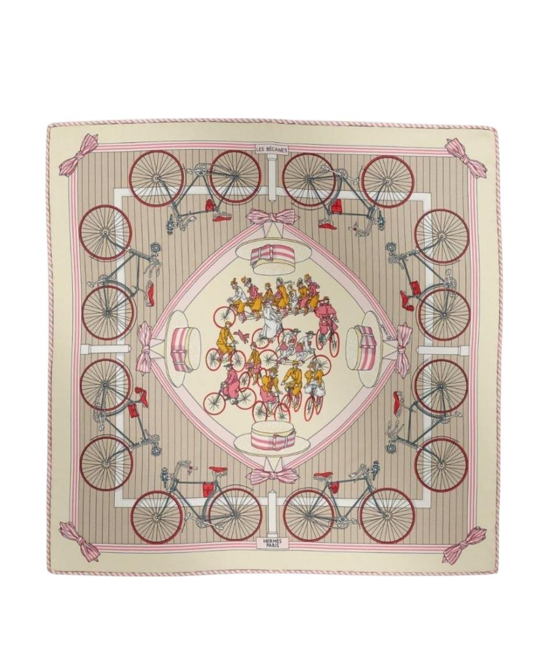 HERMES Мульти шелковый платок, фото 1