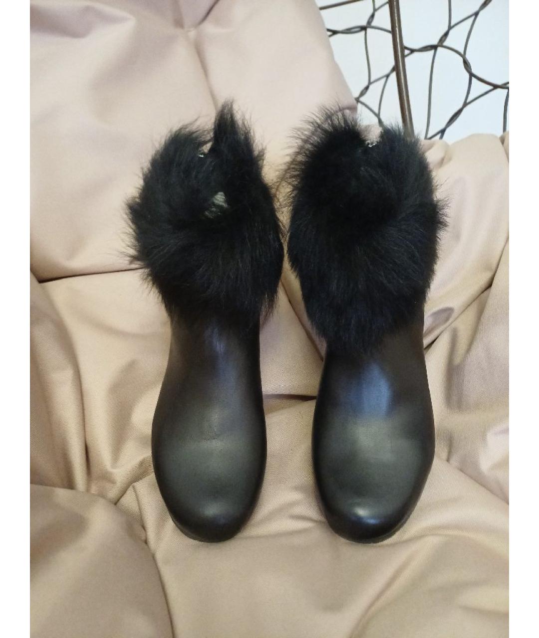 CESARE PACIOTTI Черные кожаные полусапоги, фото 7