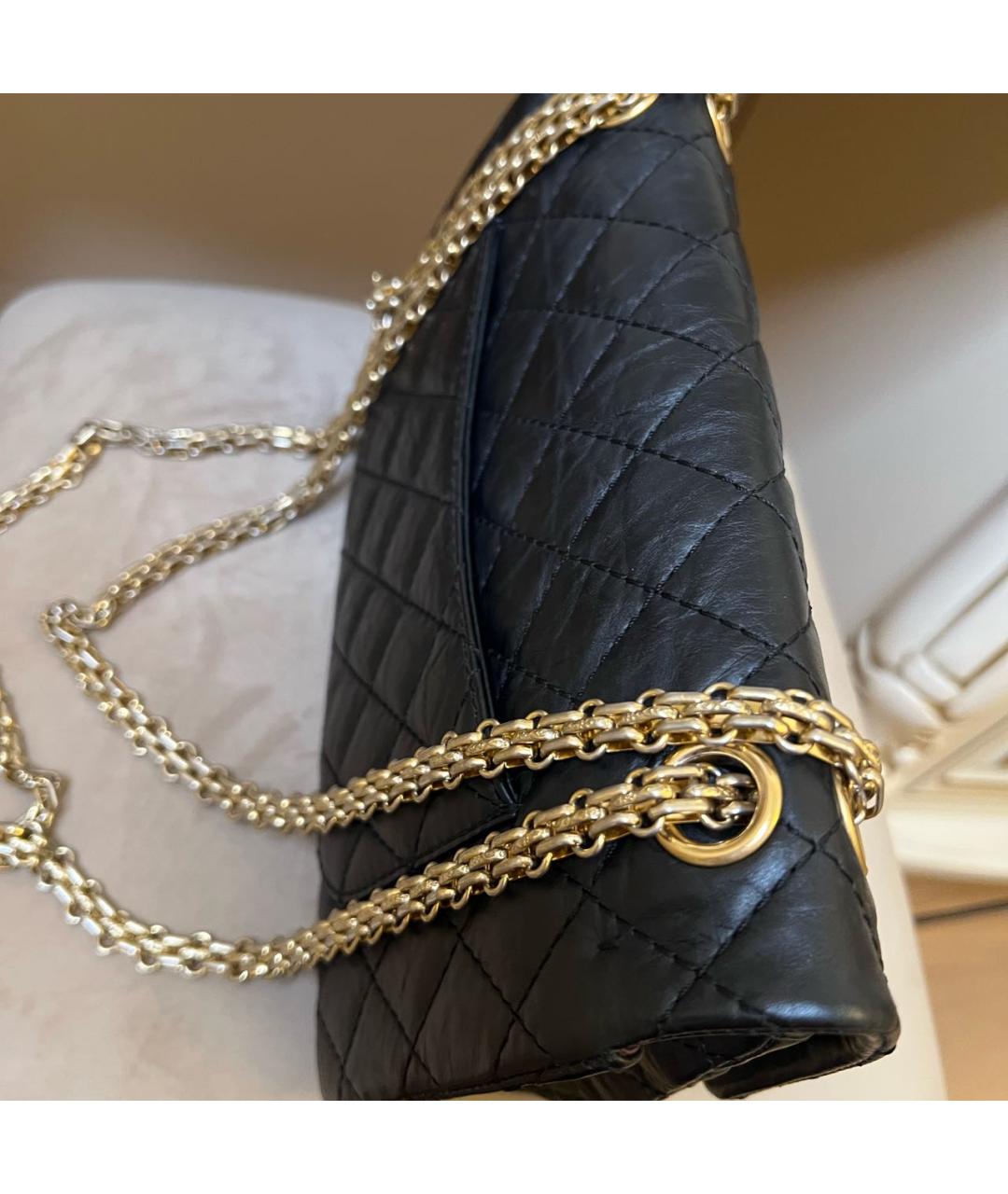 CHANEL Черная кожаная сумка через плечо, фото 8