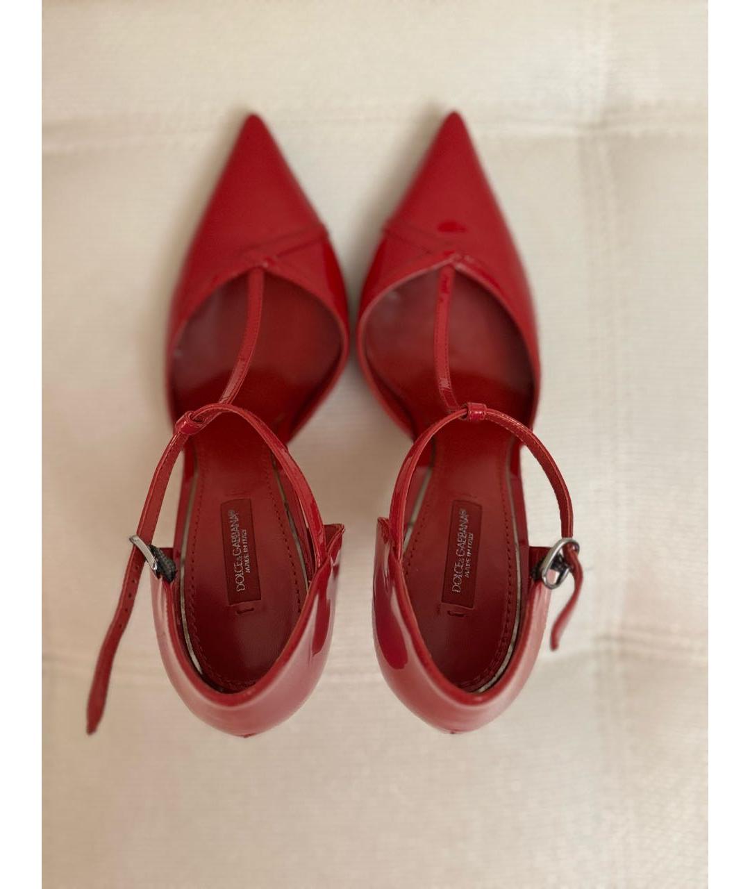 DOLCE&GABBANA Красные туфли из лакированной кожи, фото 3
