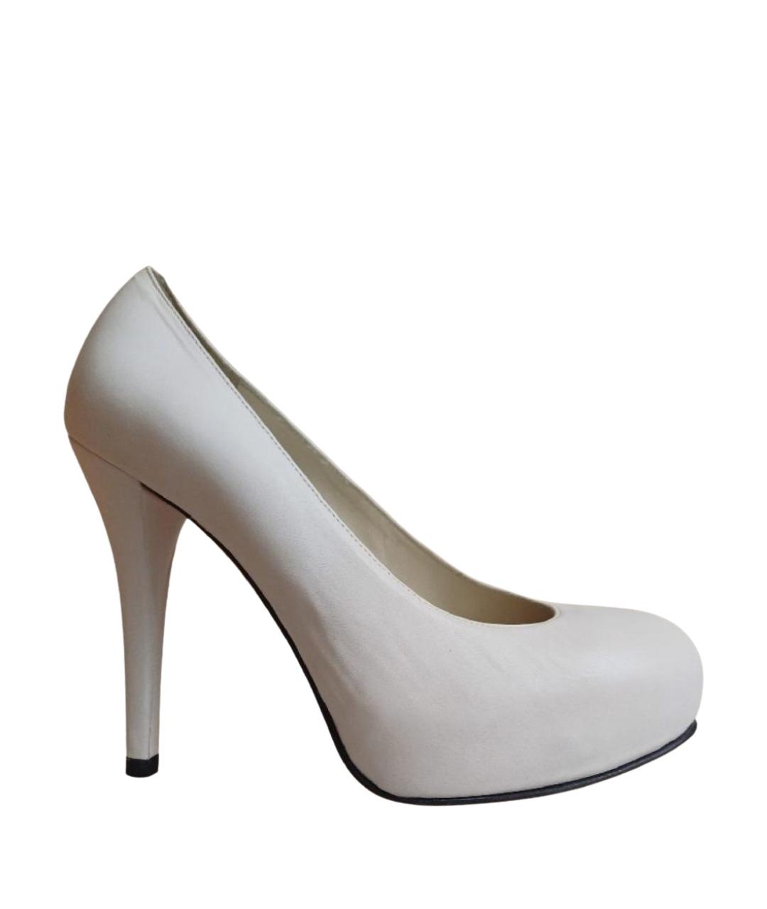 STUART WEITZMAN Белые кожаные туфли, фото 1