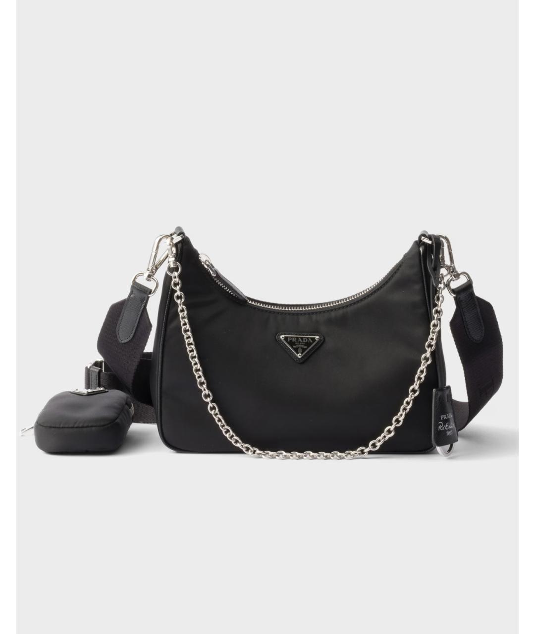 PRADA Черная тканевая сумка через плечо, фото 9