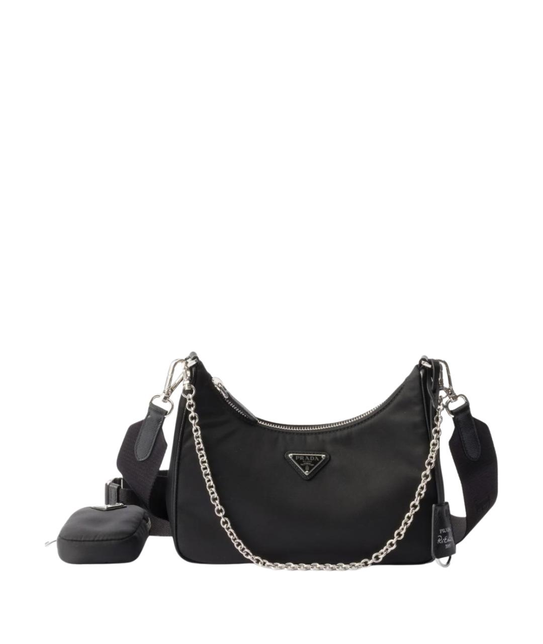 PRADA Черная тканевая сумка через плечо, фото 1
