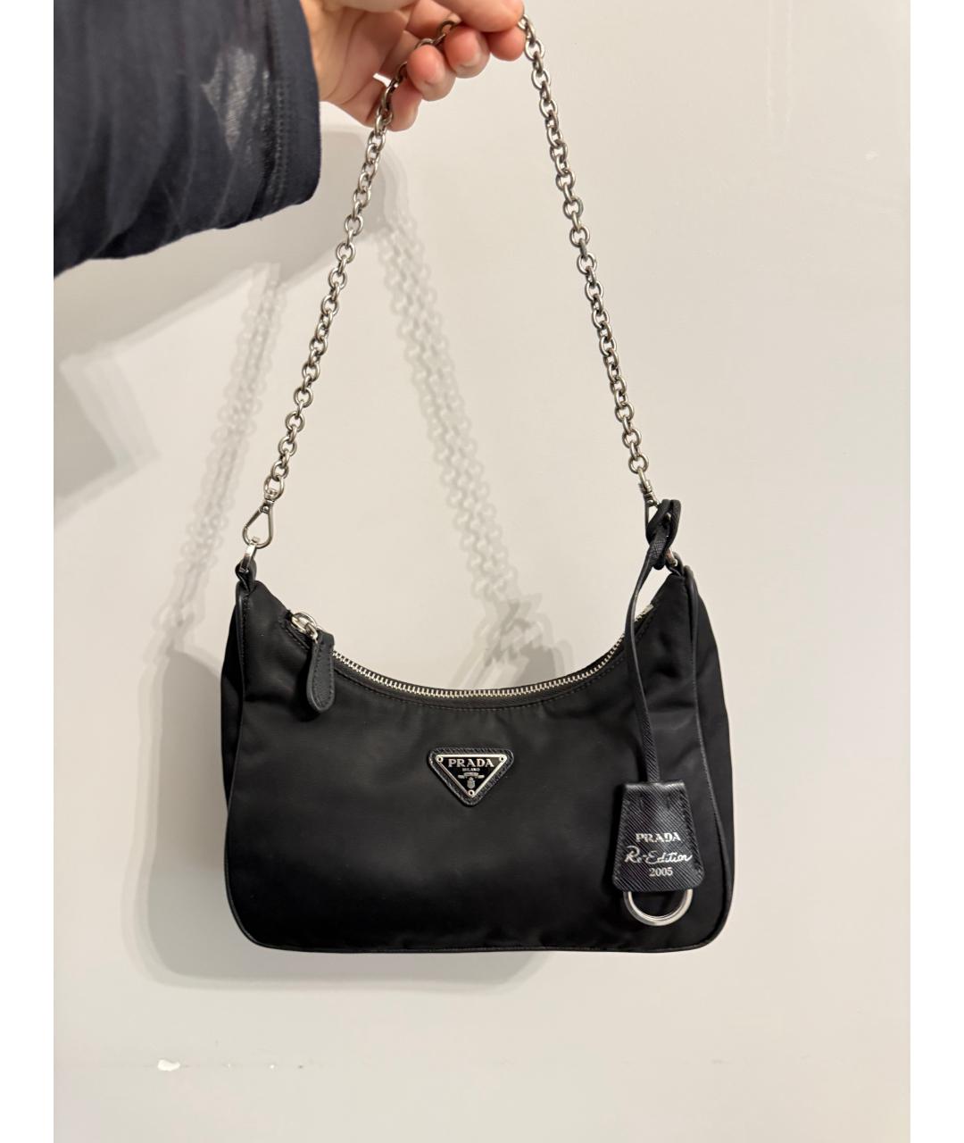 PRADA Черная тканевая сумка через плечо, фото 6