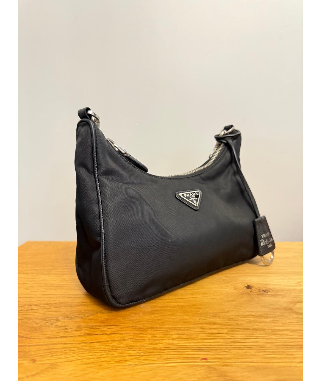 PRADA Черная тканевая сумка через плечо, фото 2