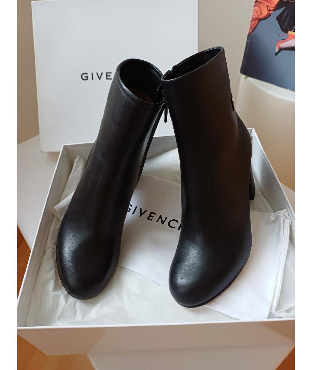 GIVENCHY Черные кожаные ботильоны, фото 4