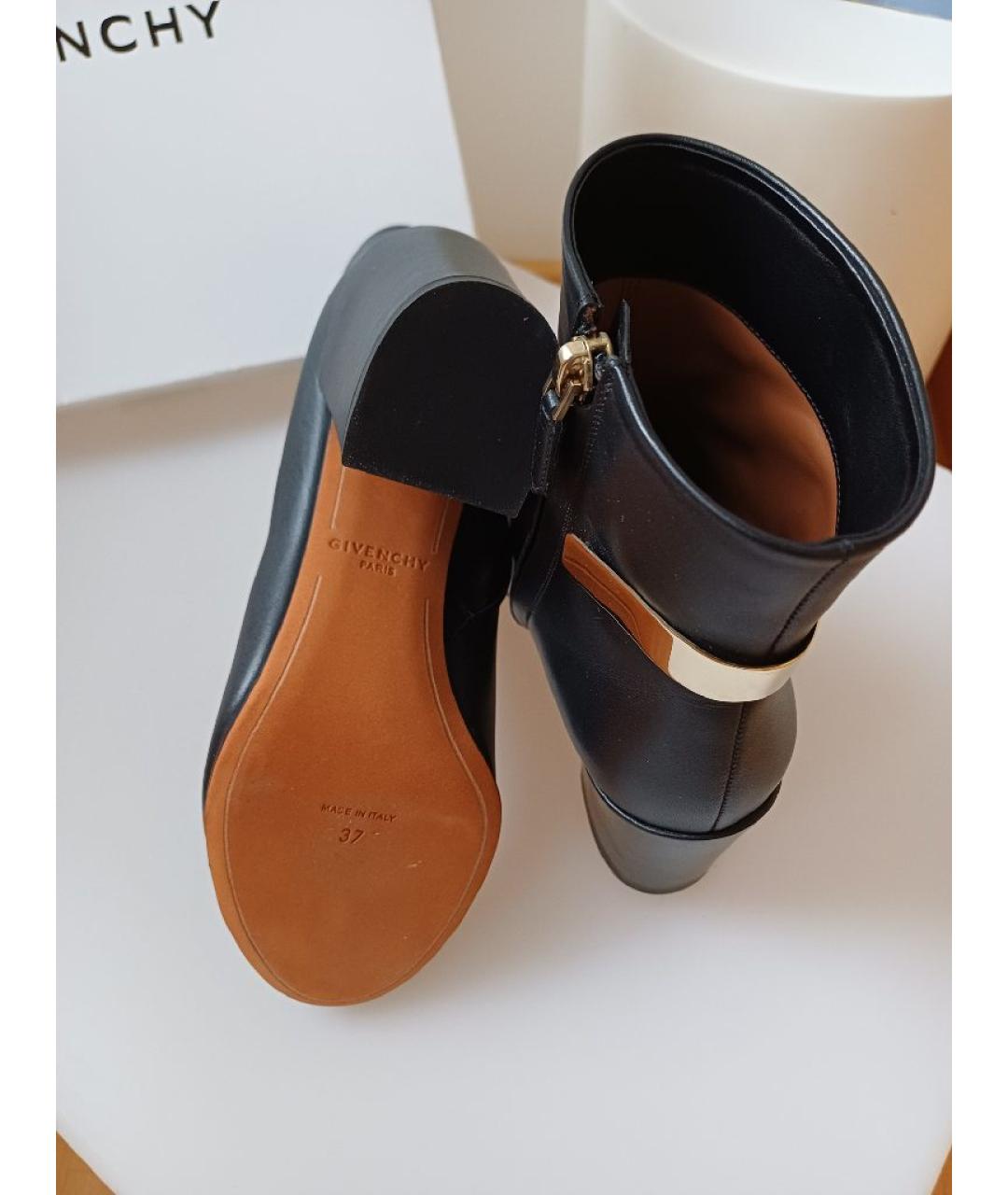 GIVENCHY Черные кожаные ботильоны, фото 9