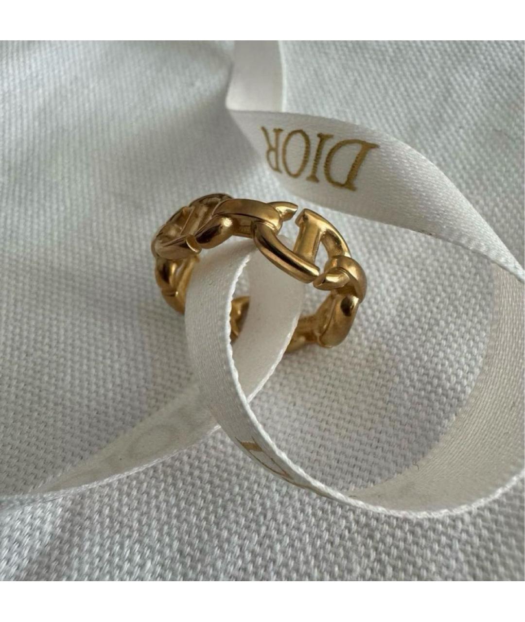 CHRISTIAN DIOR Золотое металлическое кольцо, фото 2