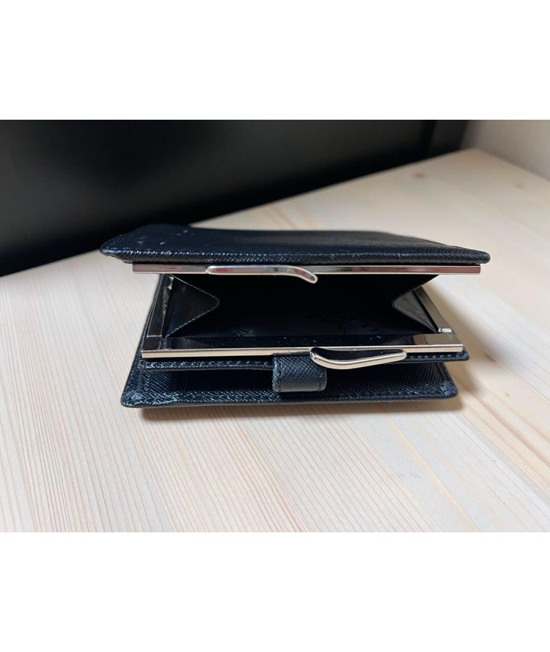 HERMES Черный кожаный кошелек, фото 5