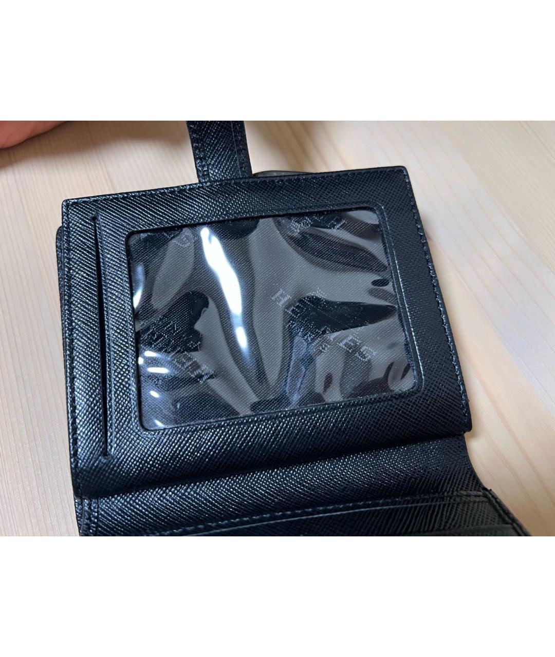 HERMES Черный кожаный кошелек, фото 4