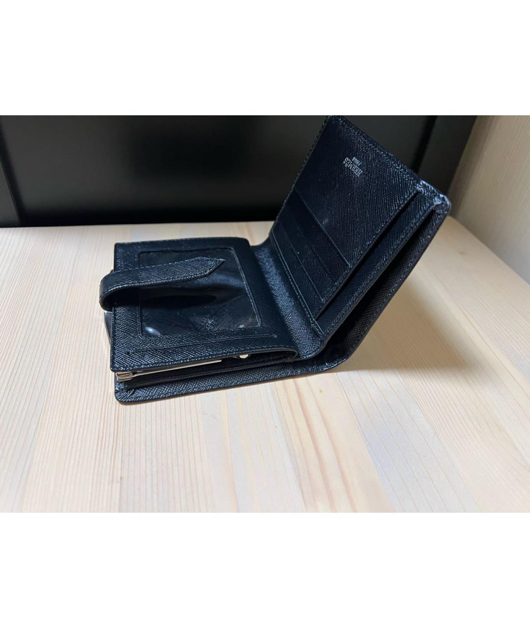 HERMES Черный кожаный кошелек, фото 2