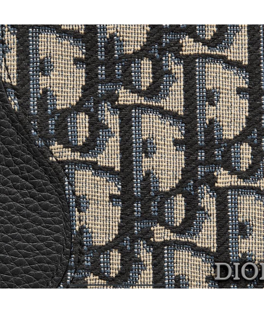 CHRISTIAN DIOR Темно-синий кожаный кошелек, фото 5