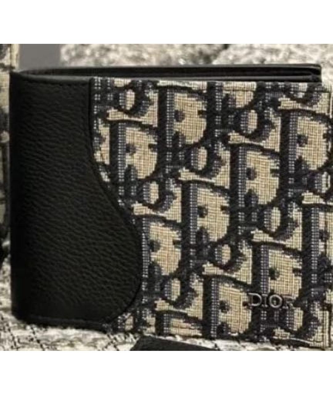 CHRISTIAN DIOR Темно-синий кожаный кошелек, фото 6