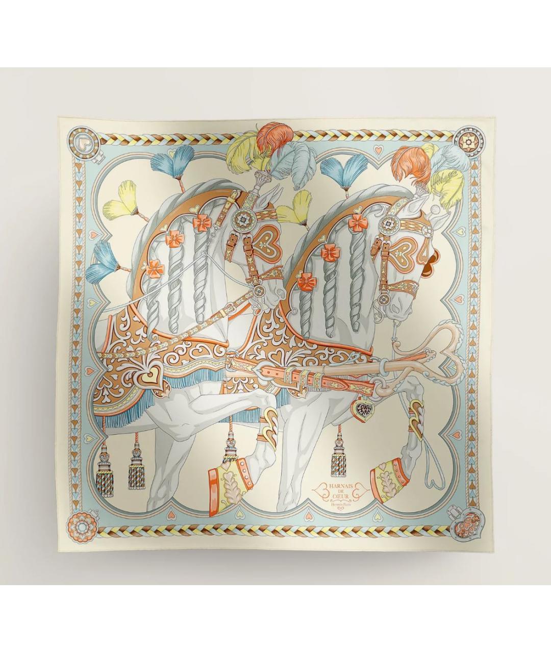 HERMES Мульти шелковый платок, фото 1