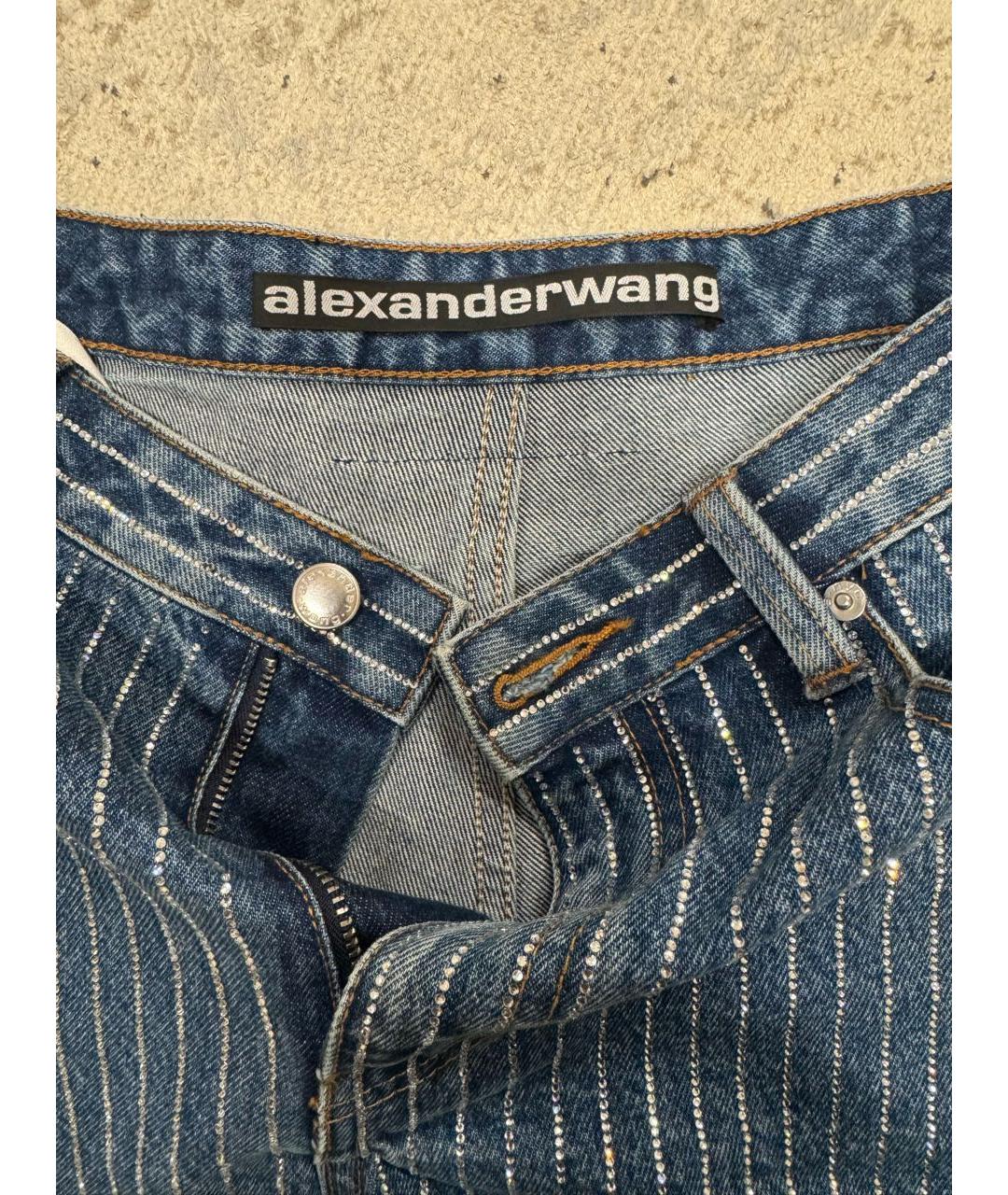 ALEXANDER WANG Синие деним шорты, фото 4