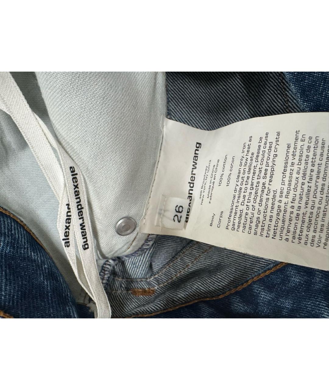 ALEXANDER WANG Синие деним шорты, фото 6