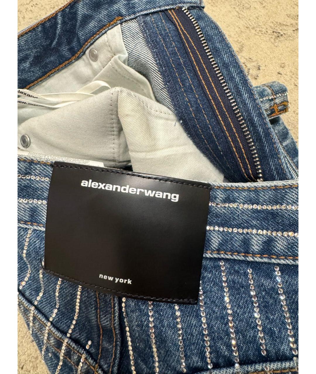 ALEXANDER WANG Синие деним шорты, фото 5