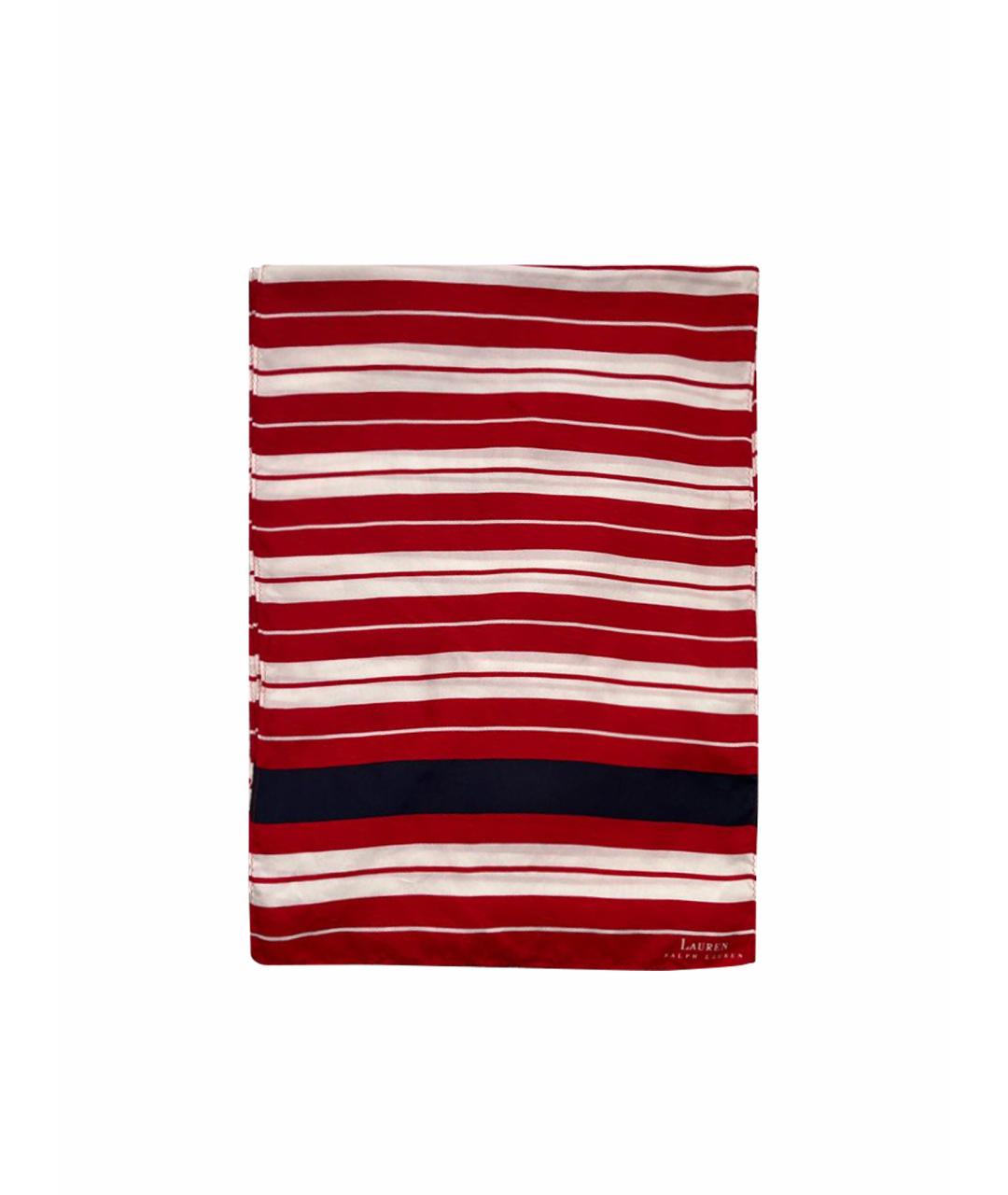 RALPH LAUREN Красный шелковый платок, фото 1