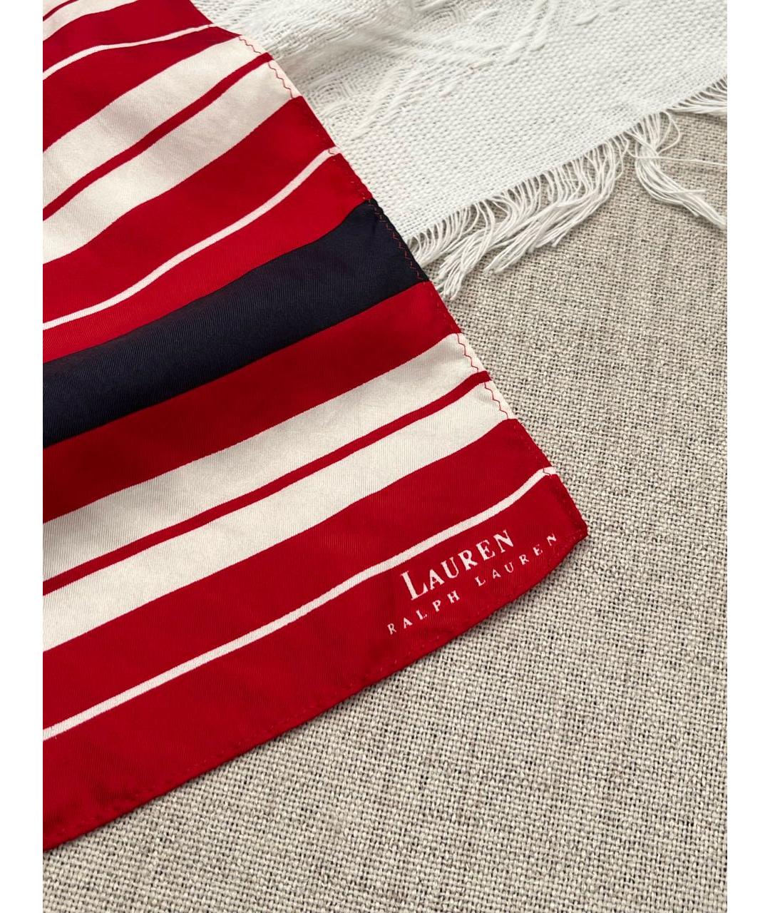 RALPH LAUREN Красный шелковый платок, фото 3