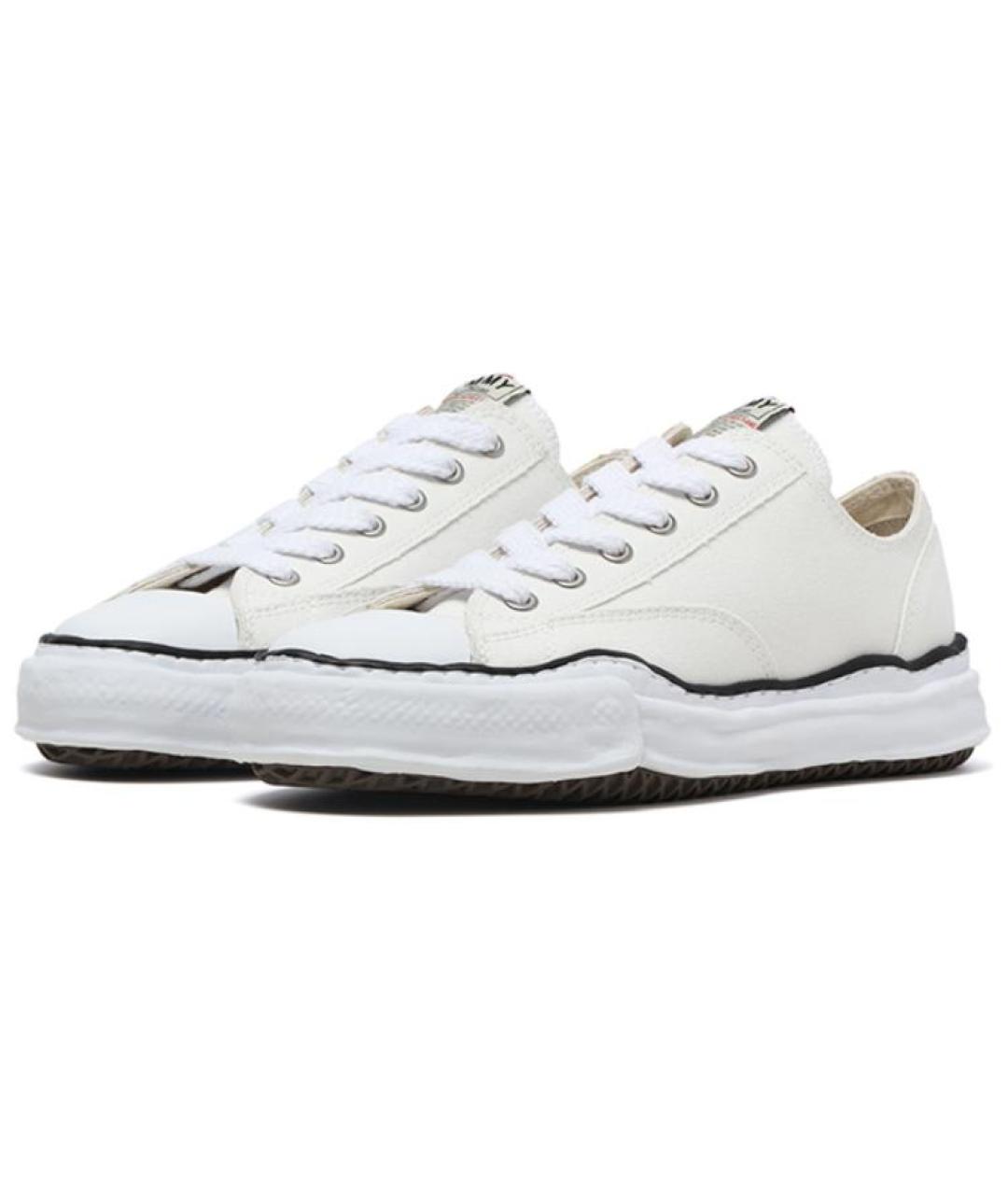 Mihara Yasuhiro Белые текстильные кеды, фото 3