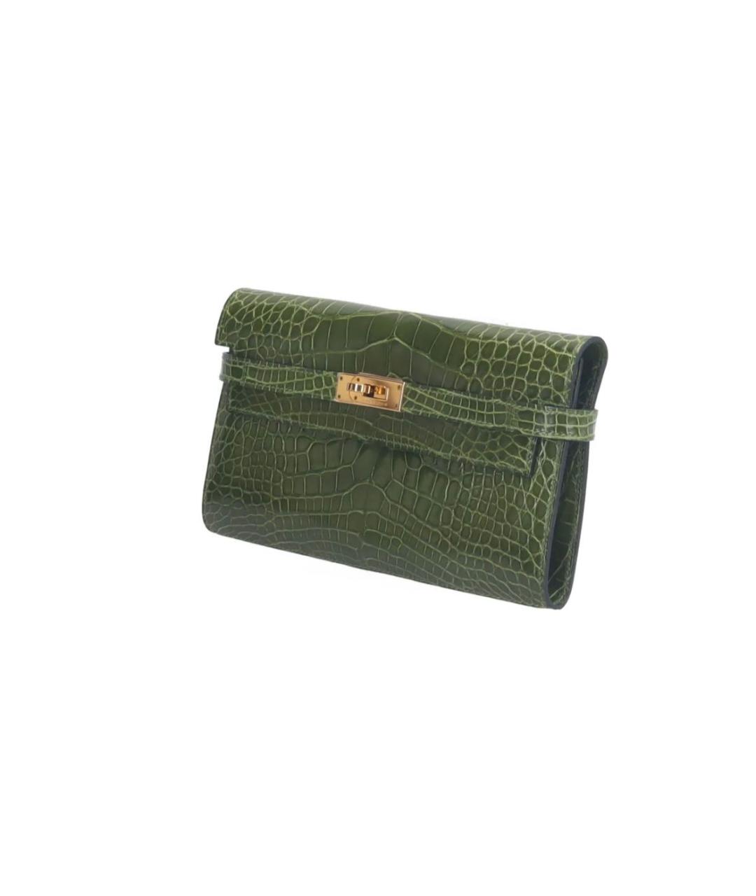 HERMES Зеленый кошелек, фото 2