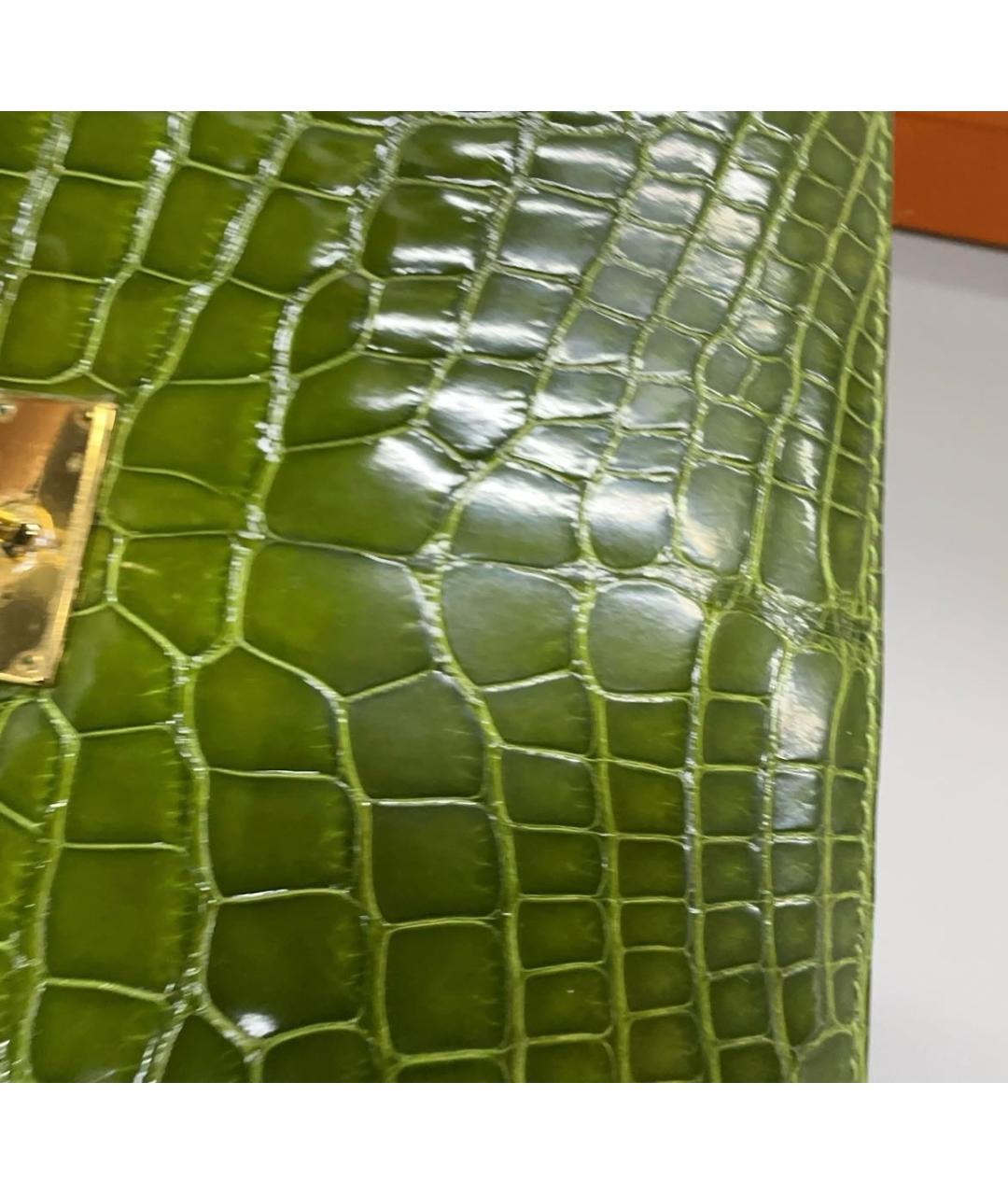 HERMES Зеленый кошелек, фото 7