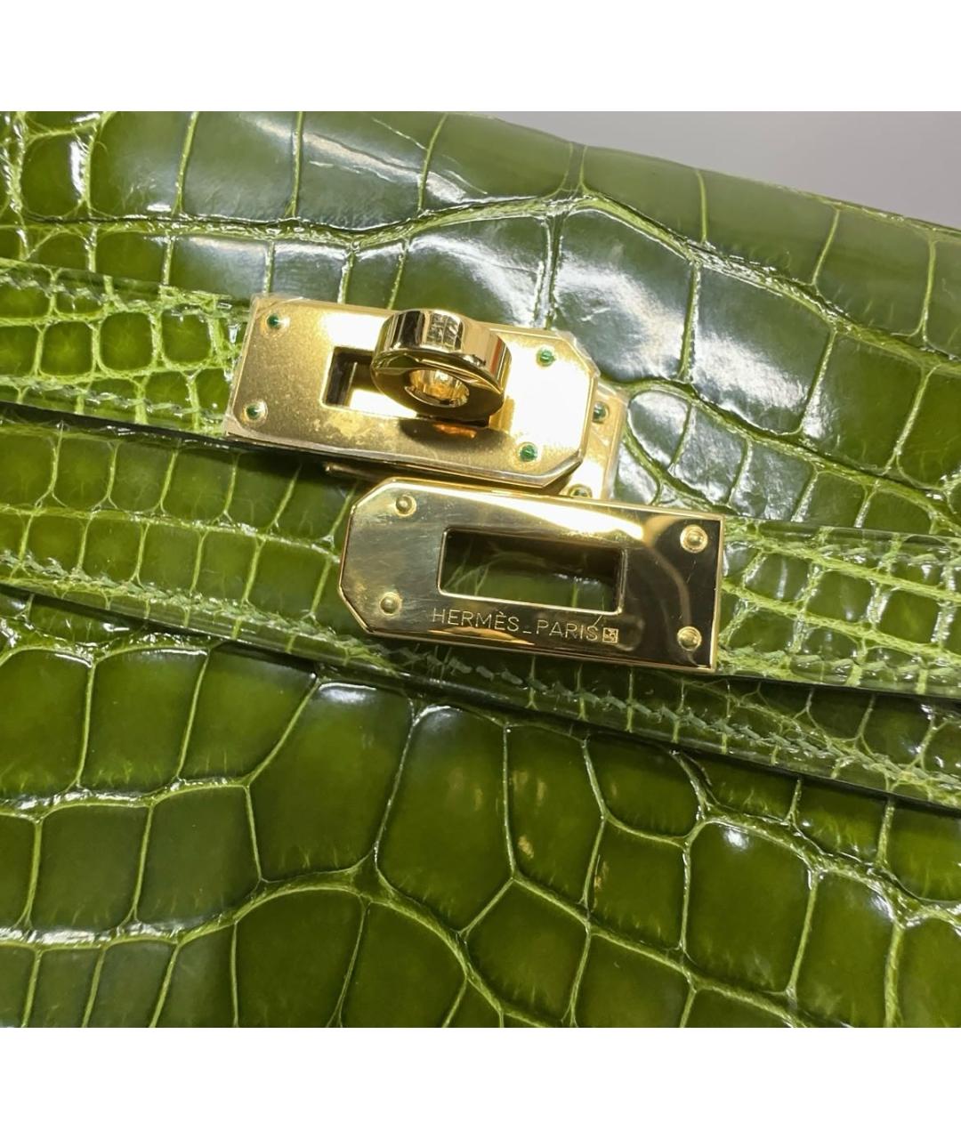 HERMES Зеленый кошелек, фото 8