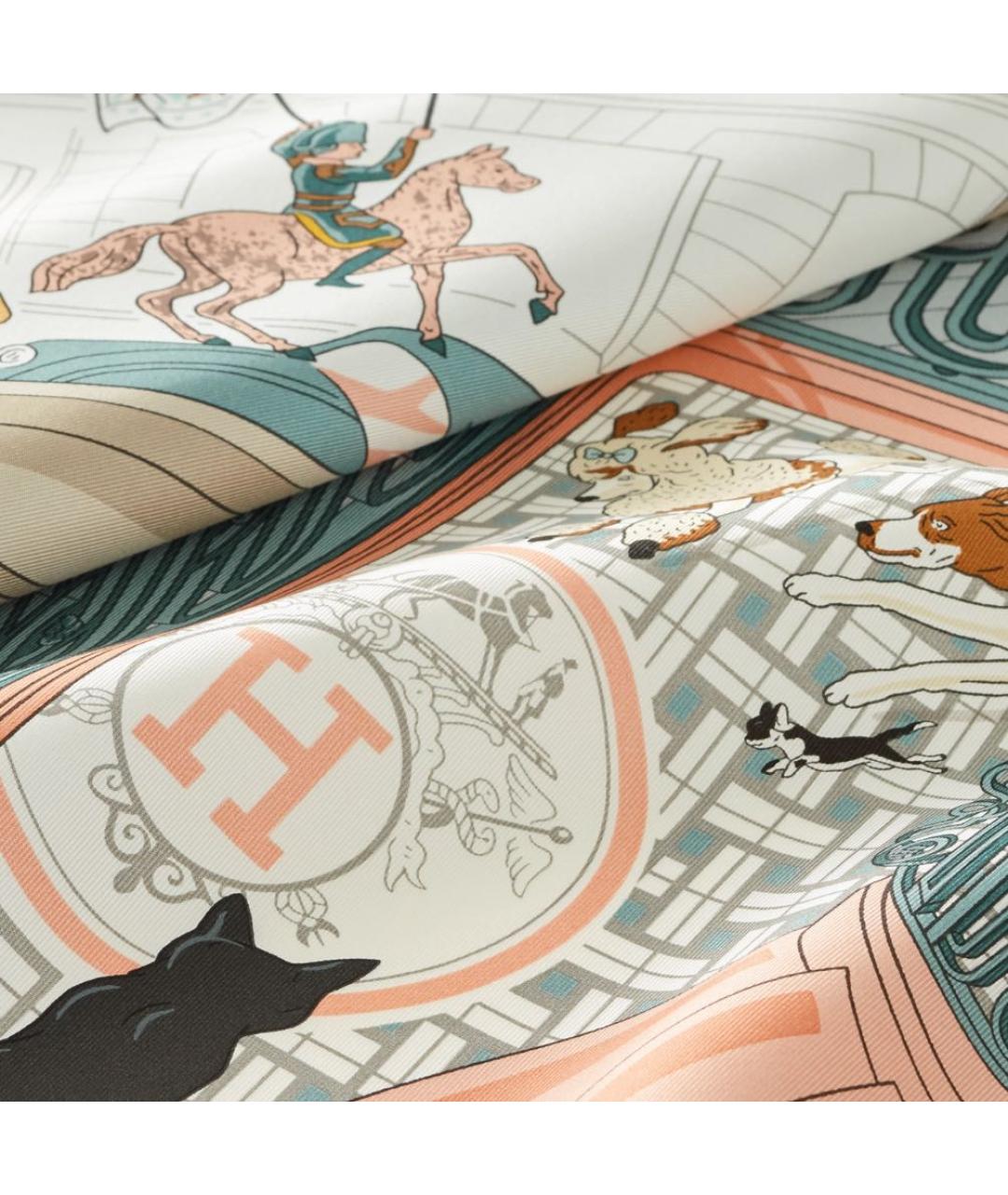 HERMES Мульти шелковый платок, фото 2