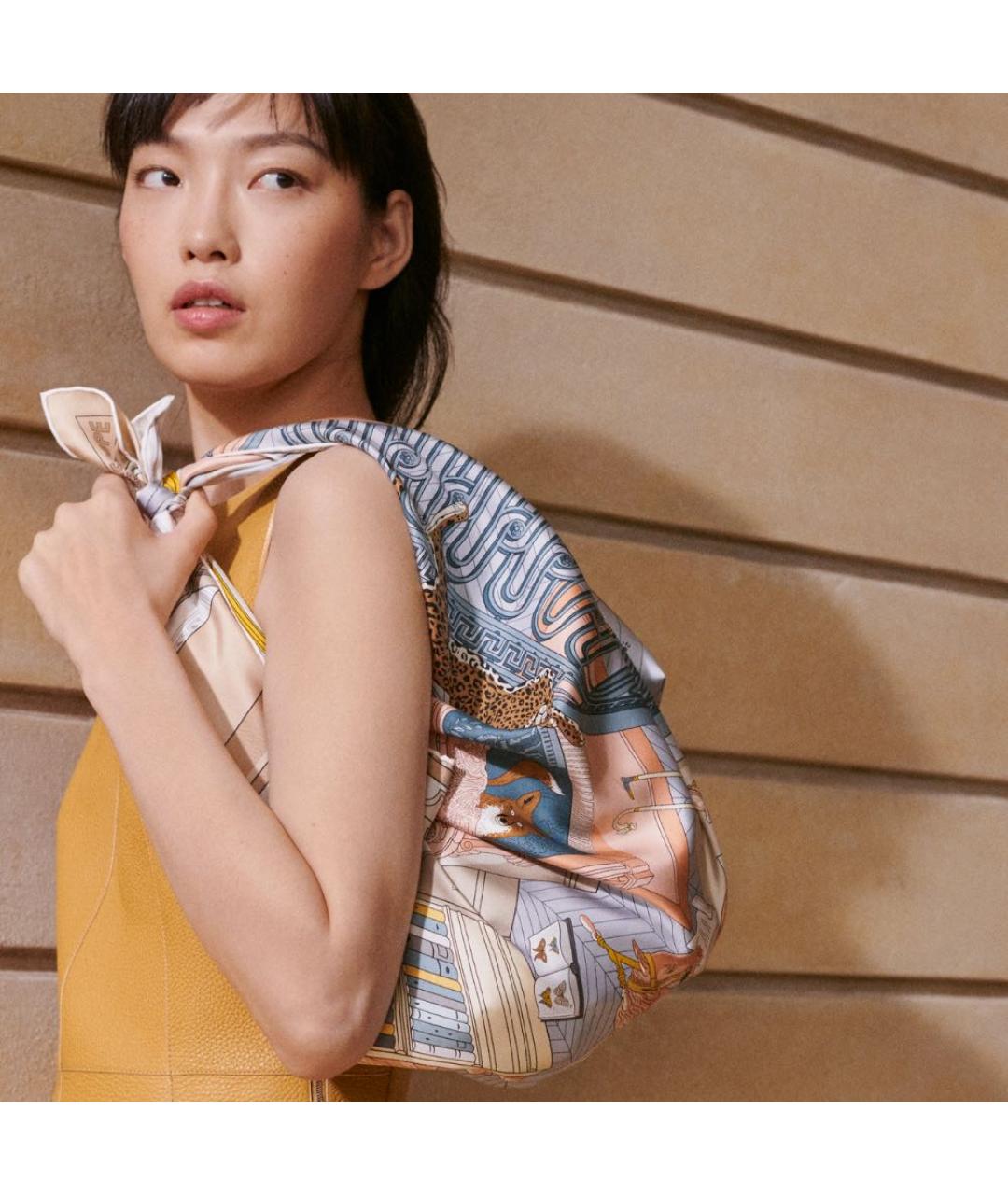 HERMES Мульти шелковый платок, фото 3