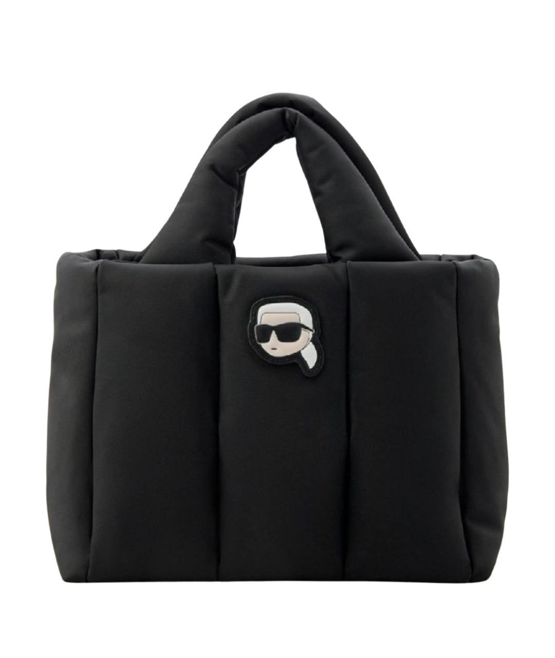 KARL LAGERFELD Черная тканевая сумка через плечо, фото 1