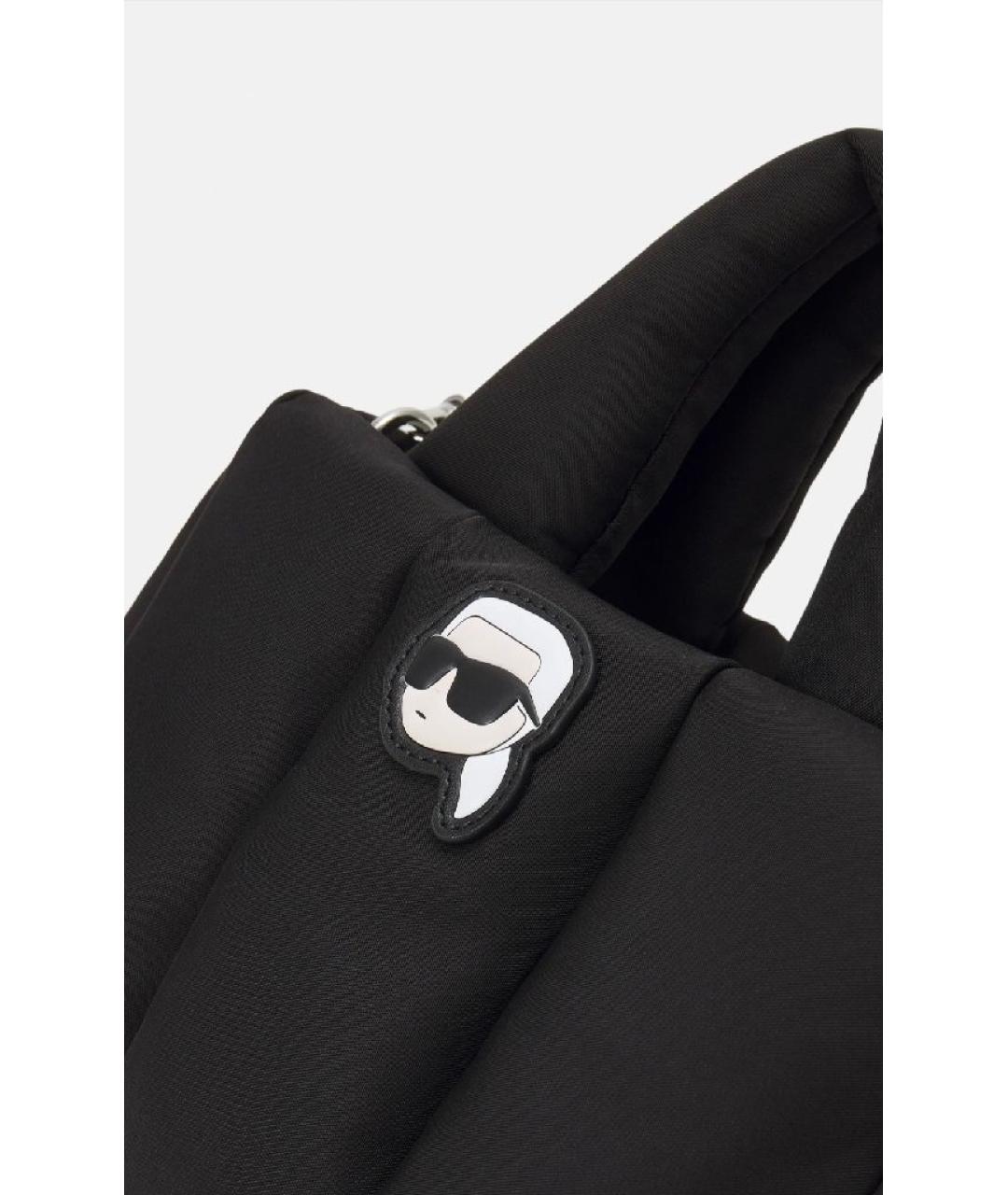 KARL LAGERFELD Черная тканевая сумка через плечо, фото 5