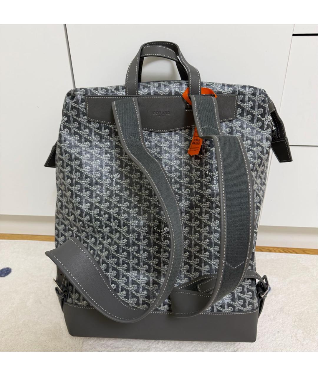 GOYARD Серый кожаный портфель, фото 2