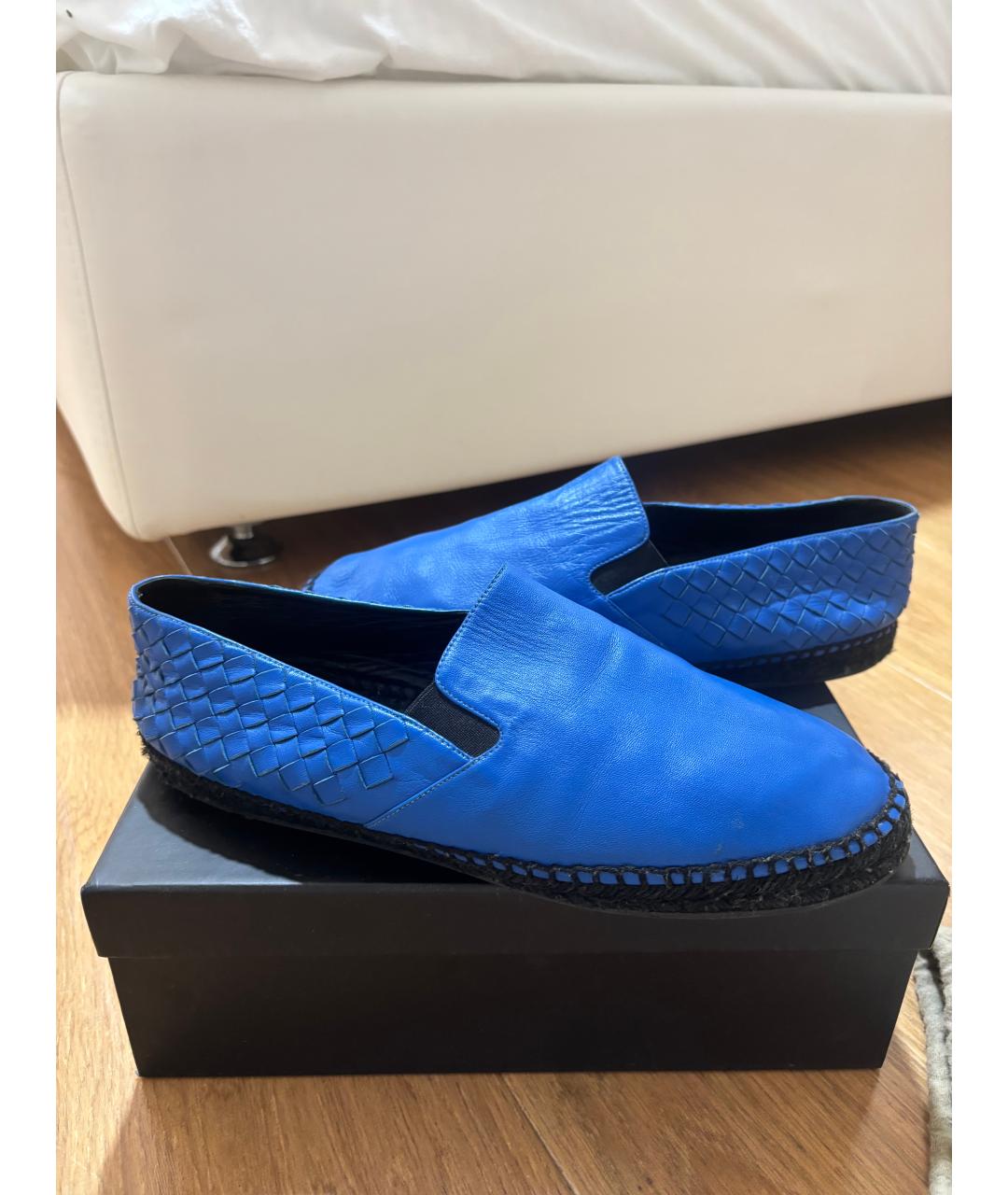 BOTTEGA VENETA Синие кожаные эспадрильи, фото 6