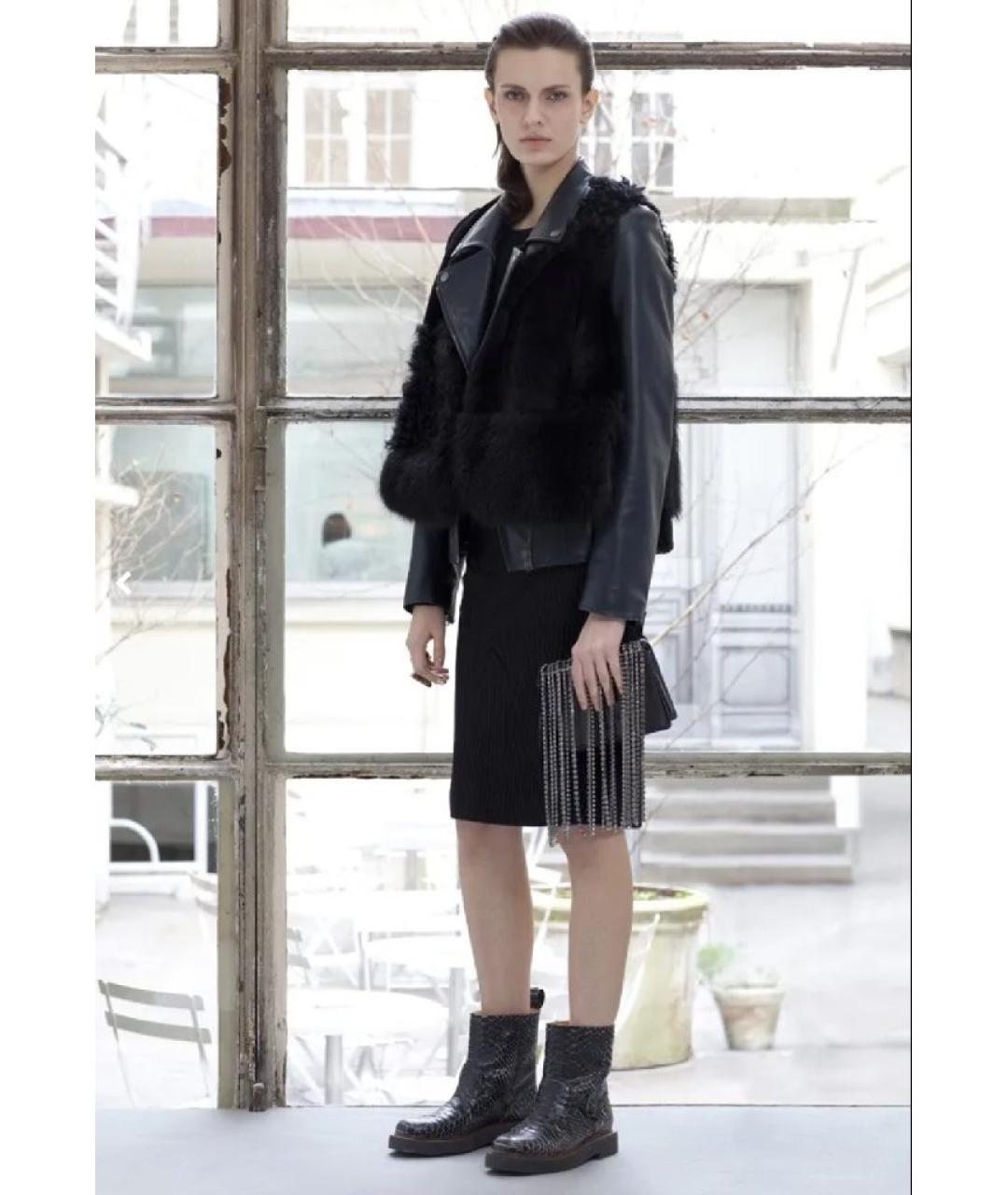 MAISON MARGIELA Черный меховой жилет, фото 8