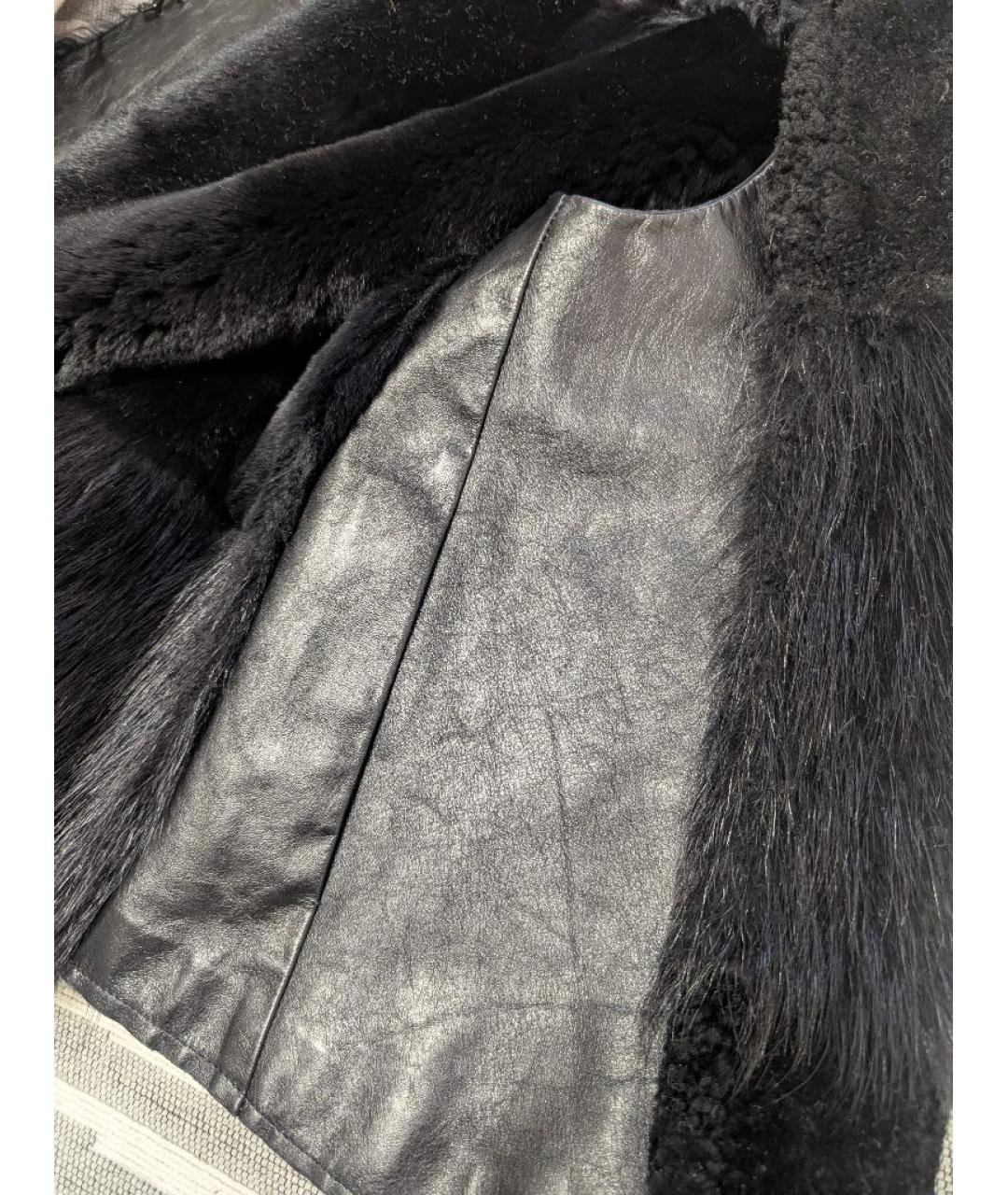 MAISON MARGIELA Черный меховой жилет, фото 7