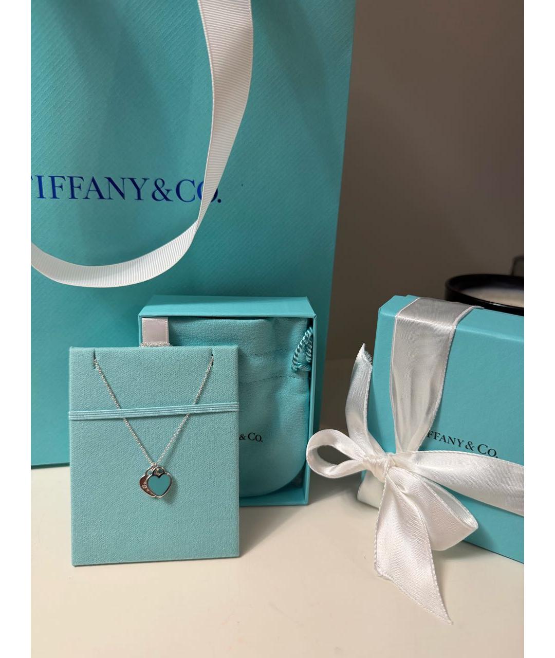 TIFFANY&CO Бирюзовое серебряное колье, фото 2