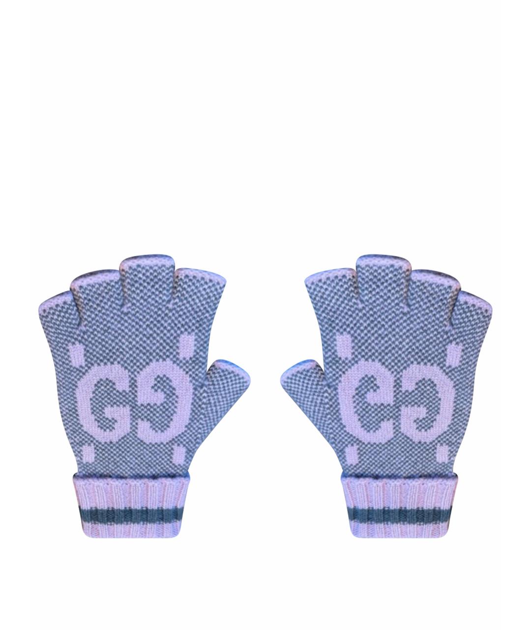 GUCCI Мульти кашемировые митенки, фото 1