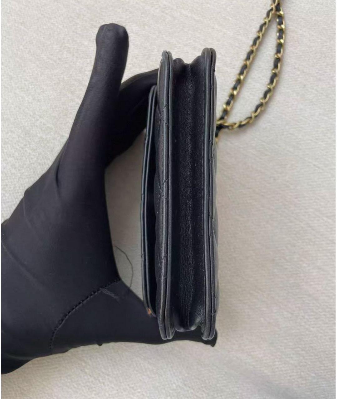 CHANEL Черная кожаная сумка через плечо, фото 5