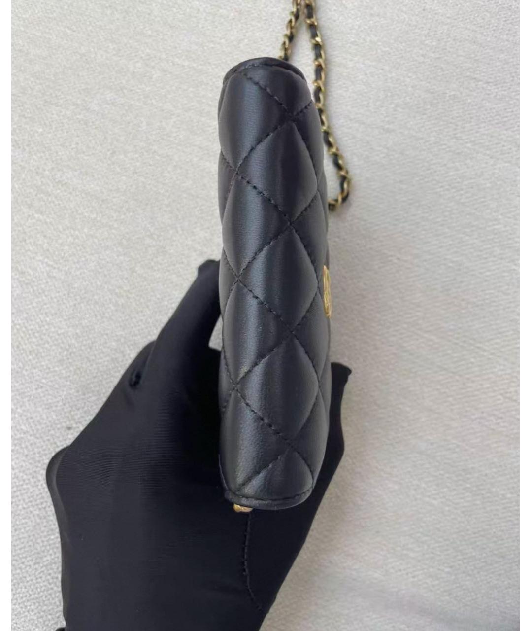 CHANEL Черная кожаная сумка через плечо, фото 3