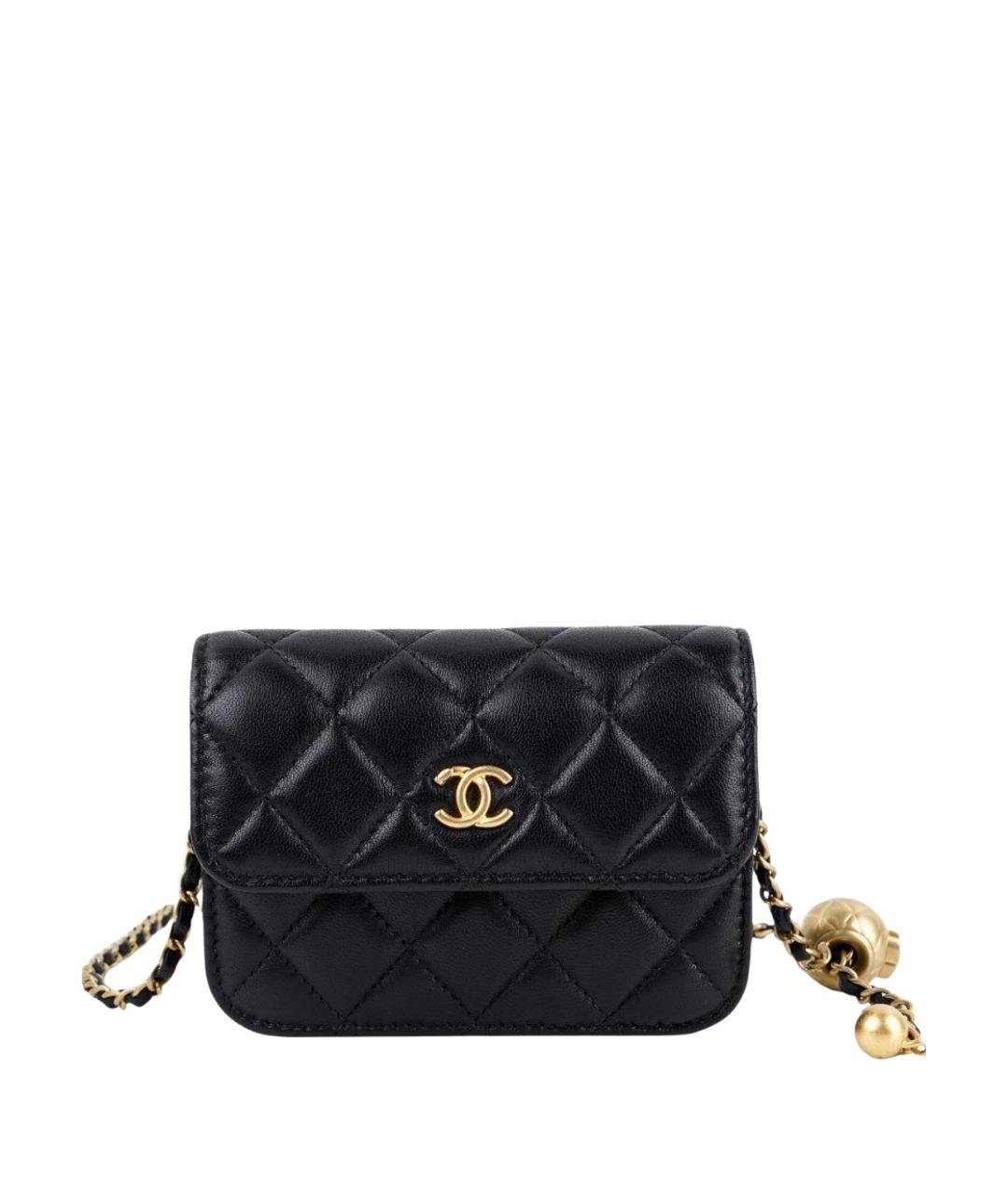 CHANEL Черная кожаная сумка через плечо, фото 1