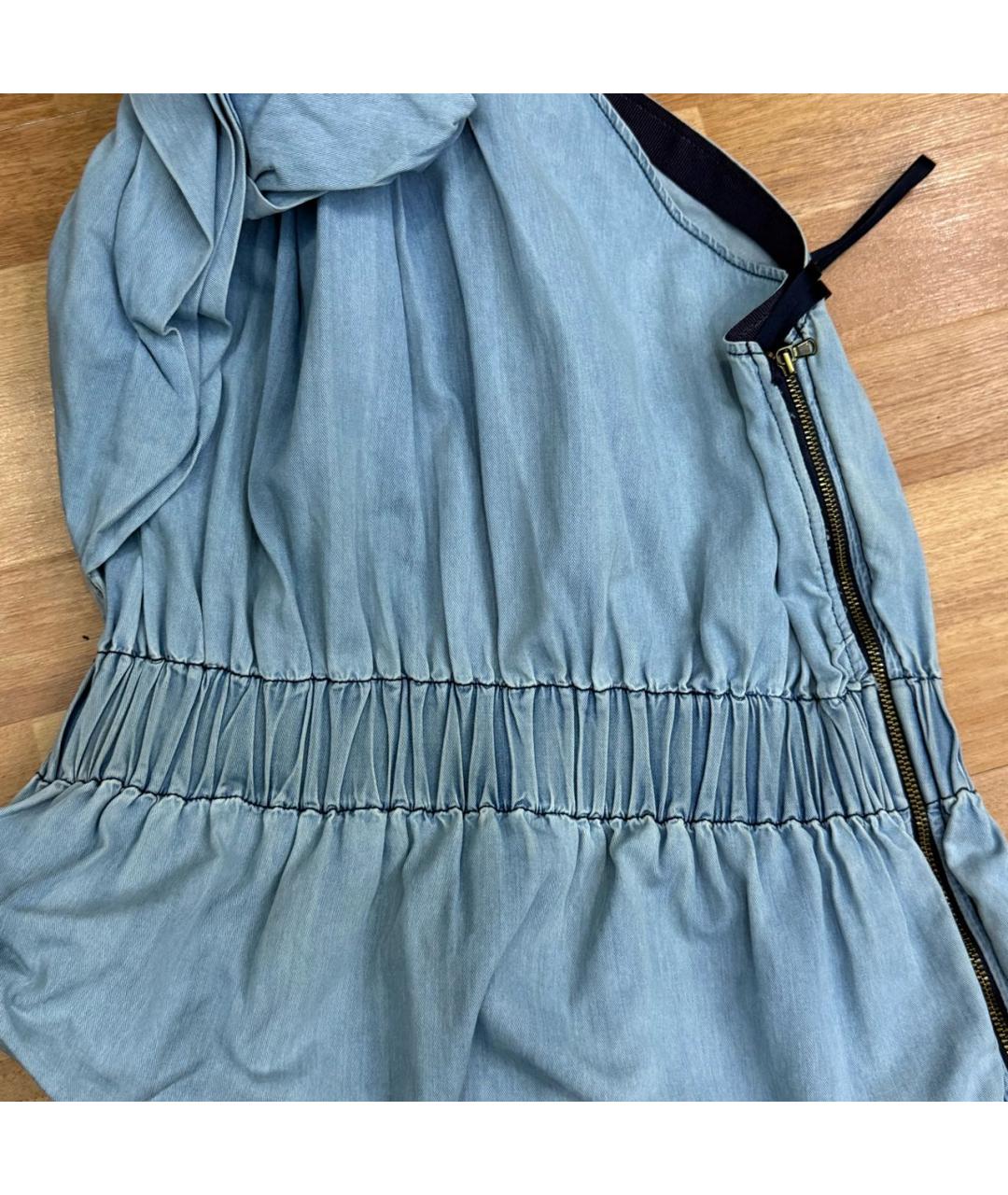 LANVIN Голубой деним жилет, фото 4